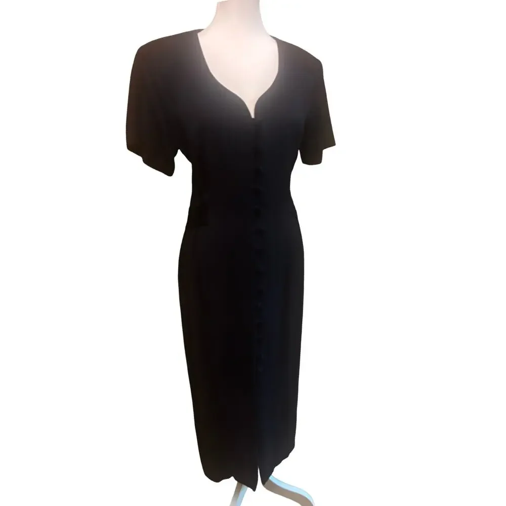 Vintage Button-Front Dress | Dawn Joy Fashions | Made in USA - Picture 4 of 7